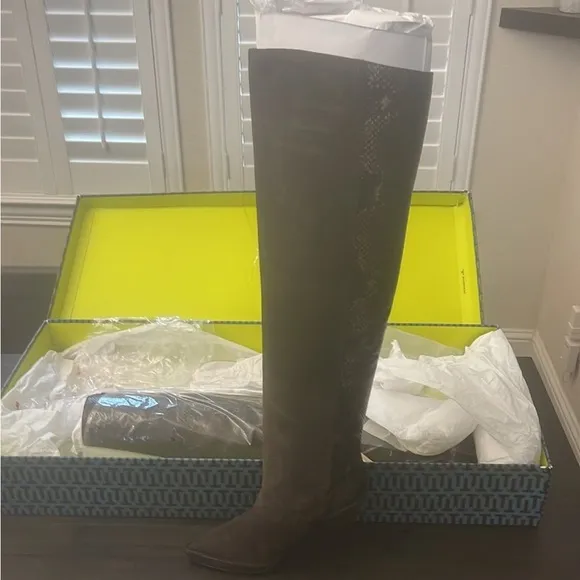 Tory Burch Black and Brown Heeled Boots