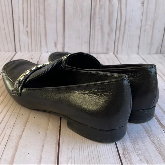 Tory Burch Black Leather Loafers
