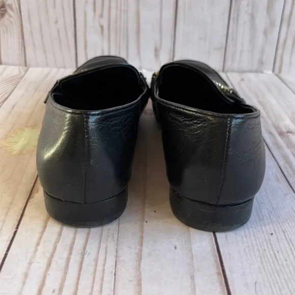Tory Burch Black Leather Loafers