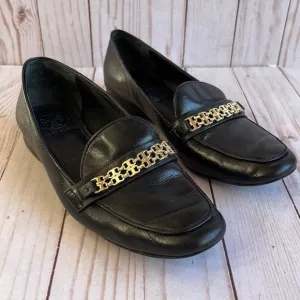 Tory Burch Black Leather Loafers