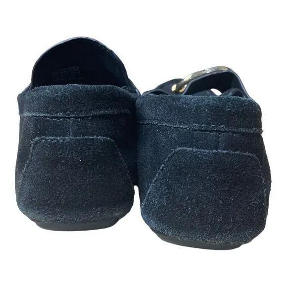 Tory Burch Black Suede Loafers Moccasins size 6M