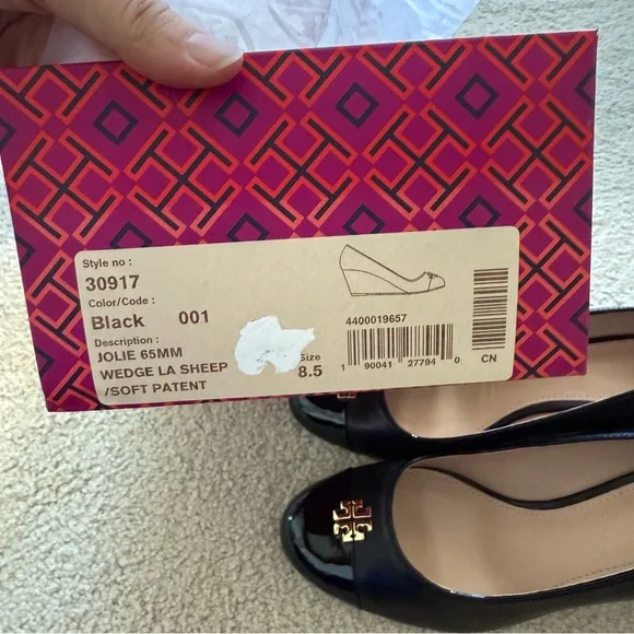 Tory Burch Black Wedges New in Box