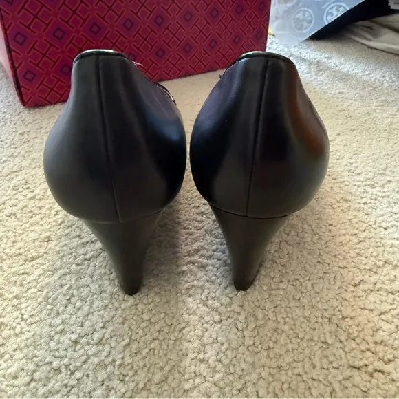 Tory Burch Black Wedges New in Box
