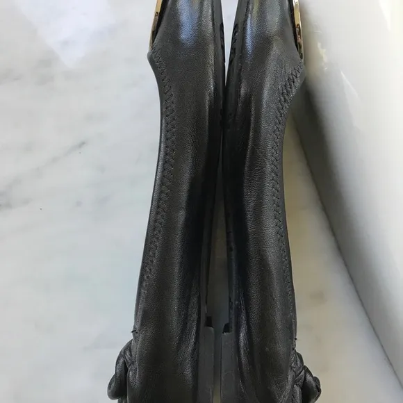 Tory Burch Black/silver Reva flats!!!