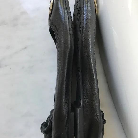 Tory Burch Black/silver Reva flats!!!