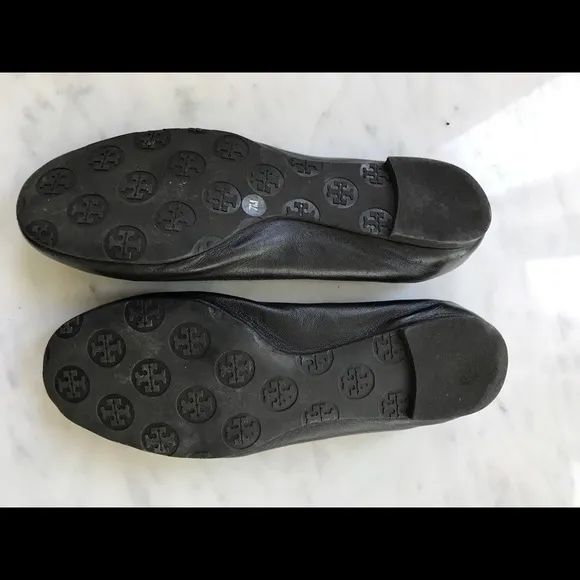 Tory Burch Black/silver Reva flats!!!