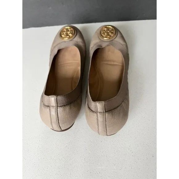 TORY BURCH CAROLINE elastic leather flats size 7