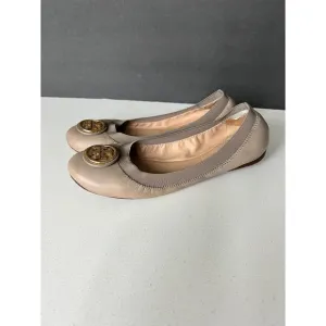 TORY BURCH CAROLINE elastic leather flats size 7