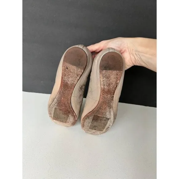 TORY BURCH CAROLINE elastic leather flats size 7