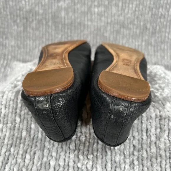 Tory Burch Chelsea Black Leather Bow Ballet Slipper Flats Size 6