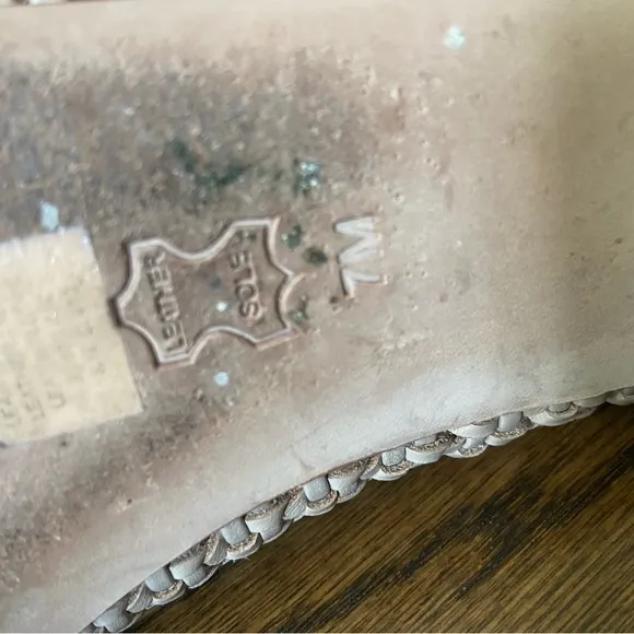 Tory Burch Chelsea taupe silver woven leather 7