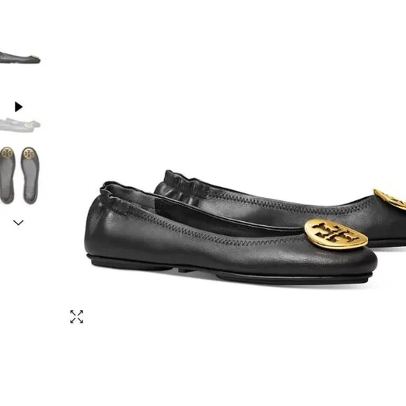 Tory Burch Classic Ballet Flats, Black, Size 7.5