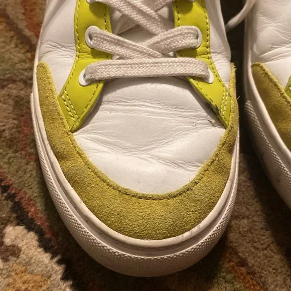 Tory Burch Color Block Signature T-Logo Leather Sneaker Shoes Size 8.5