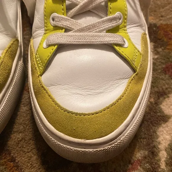 Tory Burch Color Block Signature T-Logo Leather Sneaker Shoes Size 8.5