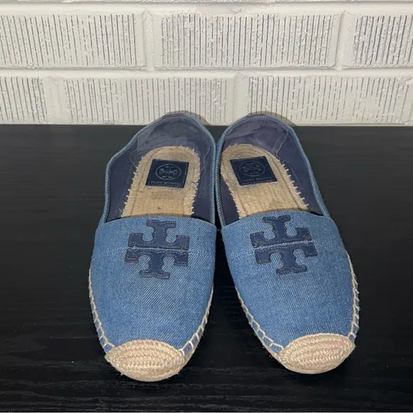 Tory Burch Denim Weston Espadrille Flats