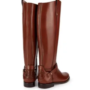 Tory Burch Derby Riding Boots in Almond