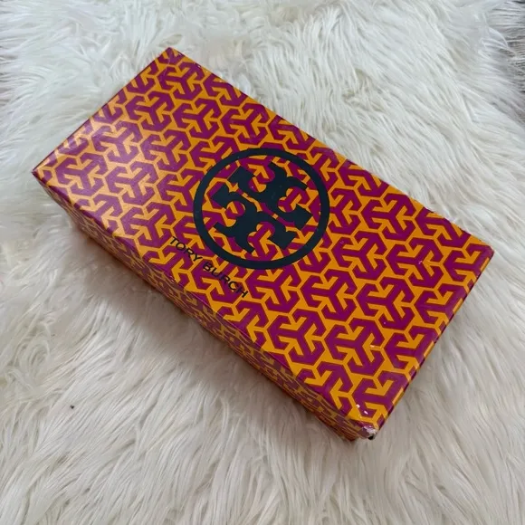 Tory Burch Eddie Crystal Bow Black Leather Flats