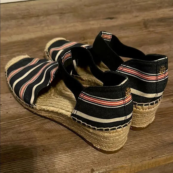 Tory Burch espadrille wedges, size 10