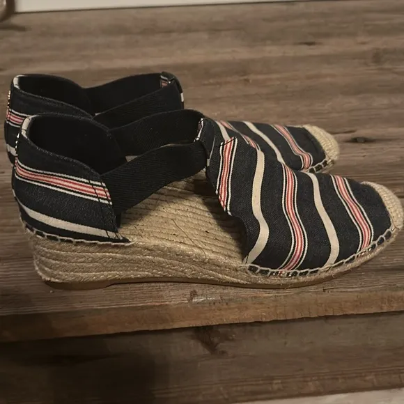 Tory Burch espadrille wedges, size 10