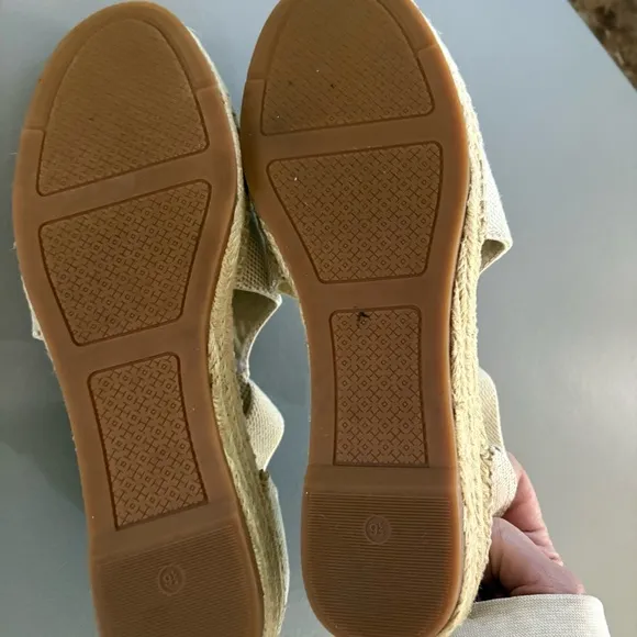 Tory Burch espadrille wedges sz 9.5