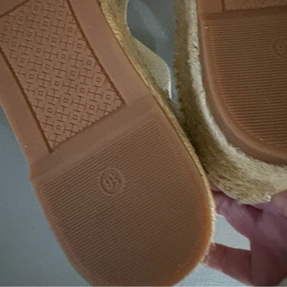 Tory Burch espadrille wedges sz 9.5