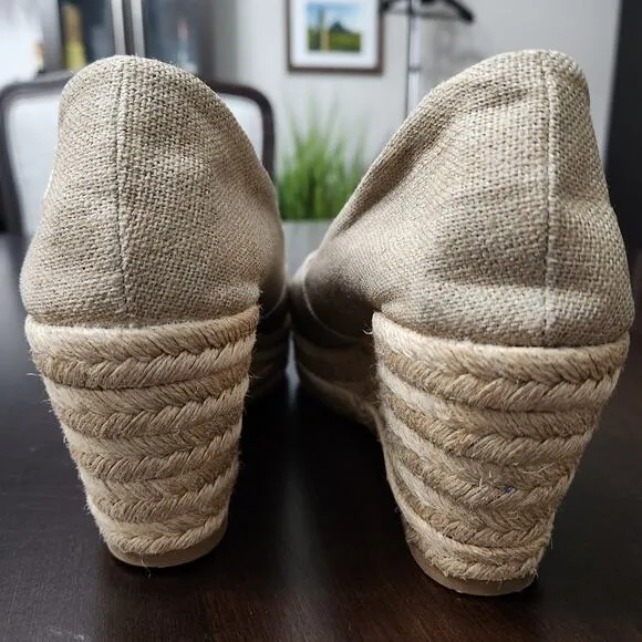 Tory Burch Filipa Espadrille Wedges Size 9.5