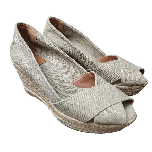 Tory Burch Filipa Espadrille Wedges Size 9.5