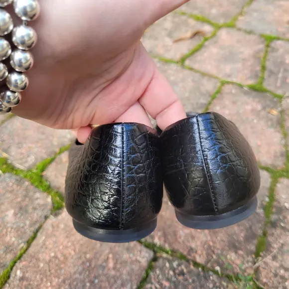 Tory Burch  Georgia  Croc embossed  leather  flats