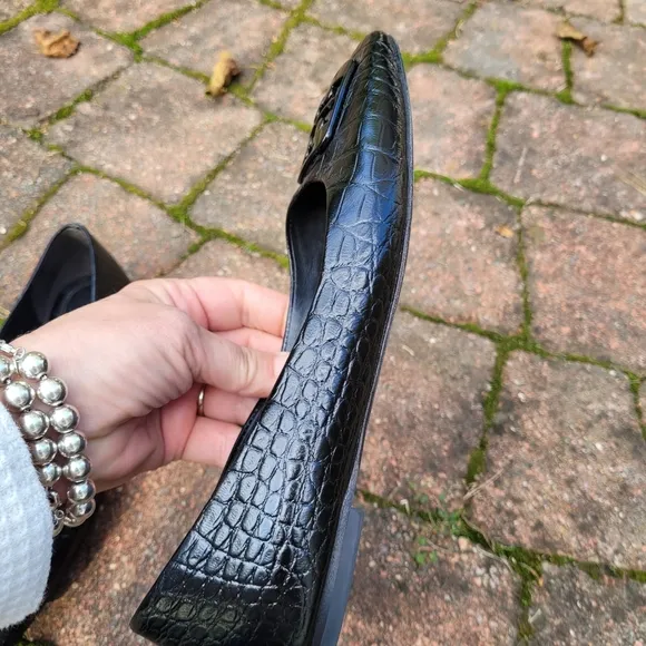 Tory Burch  Georgia  Croc embossed  leather  flats