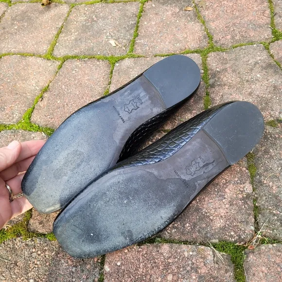 Tory Burch  Georgia  Croc embossed  leather  flats