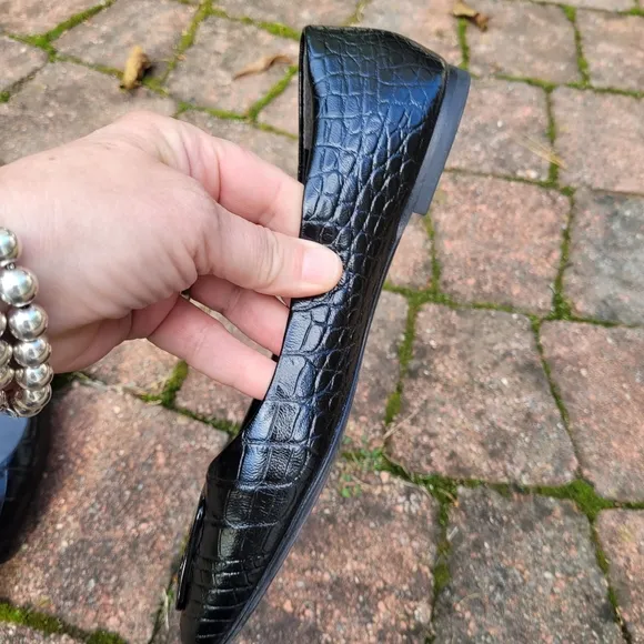 Tory Burch  Georgia  Croc embossed  leather  flats