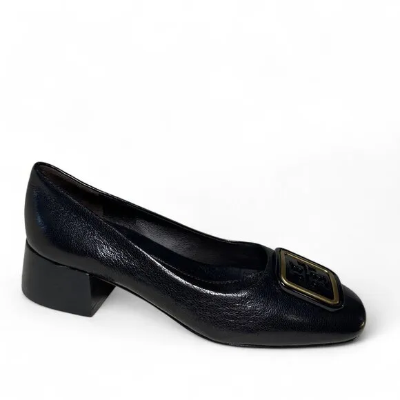Tory Burch Georgia Pump 35mm Black Leather Size US 5 NEW IN BOX