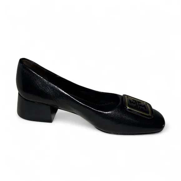 Tory Burch Georgia Pump 35mm Black Leather Size US 5 NEW IN BOX