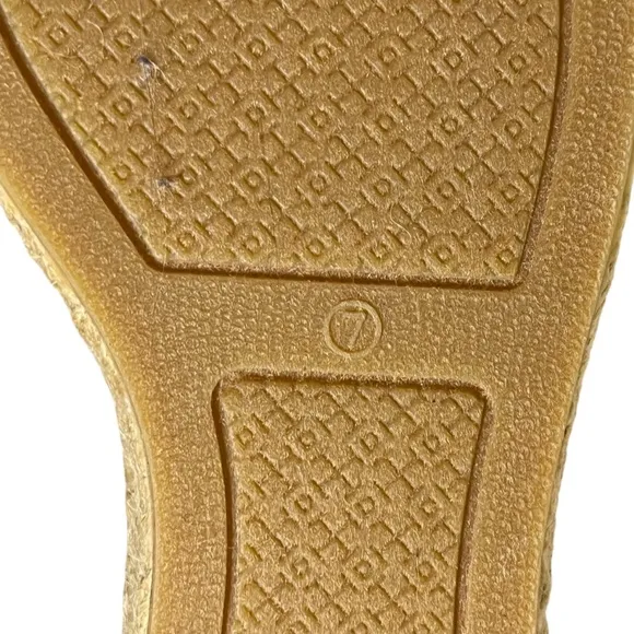 TORY BURCH Heather Ankle Wrap Espadrille Wedges Size 7 Black/Roccia Snake Print