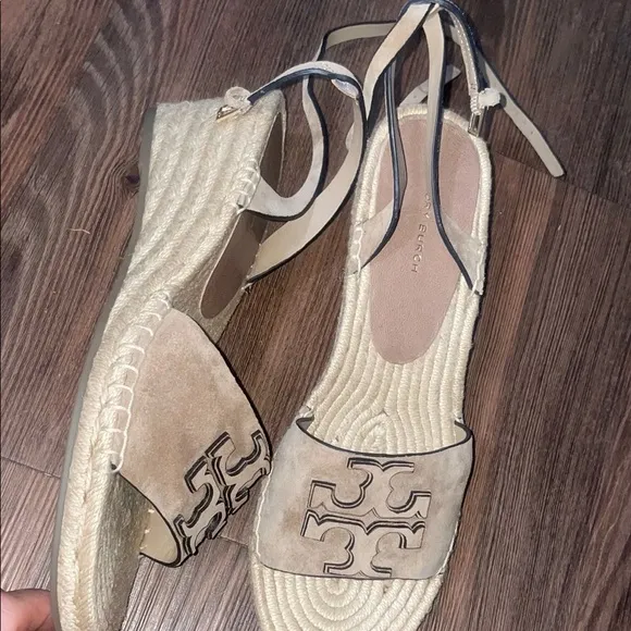 TORY BURCH INES ESPADRILLE WEDGE Sandals,sz.9,5!NEW