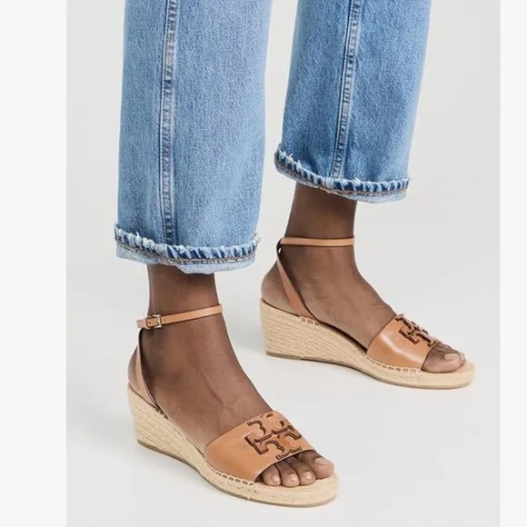 TORY BURCH INES ESPADRILLE WEDGE Sandals,sz.9,5!NEW