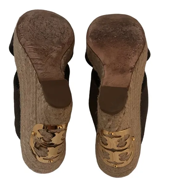Tory Burch Kristen Espadrille Wedges size 6 1/2