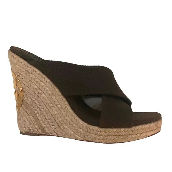 Tory Burch Kristen Espadrille Wedges size 6 1/2