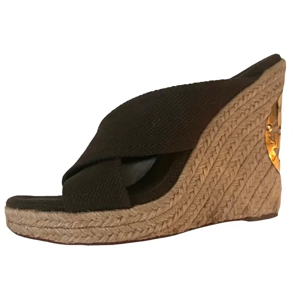 Tory Burch Kristen Espadrille Wedges size 6 1/2