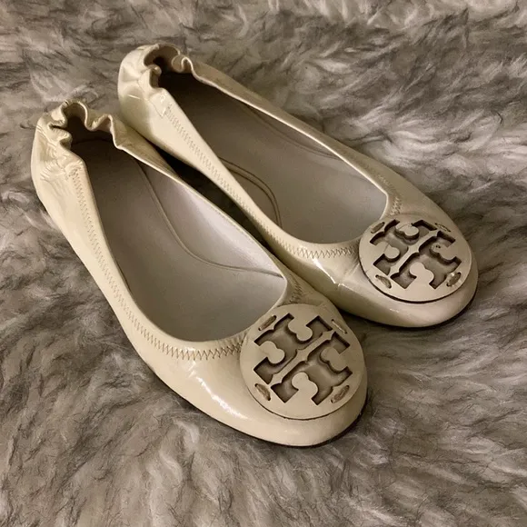 TORY BURCH leather ballet flats