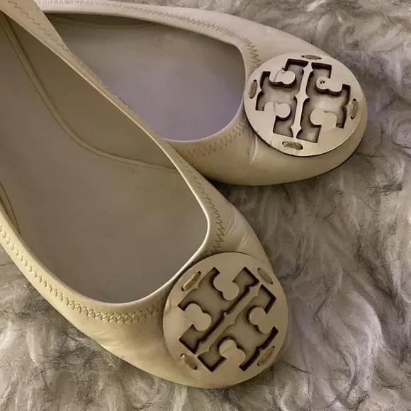 TORY BURCH leather ballet flats