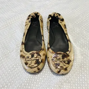 Tory Burch leopard patent leather flats