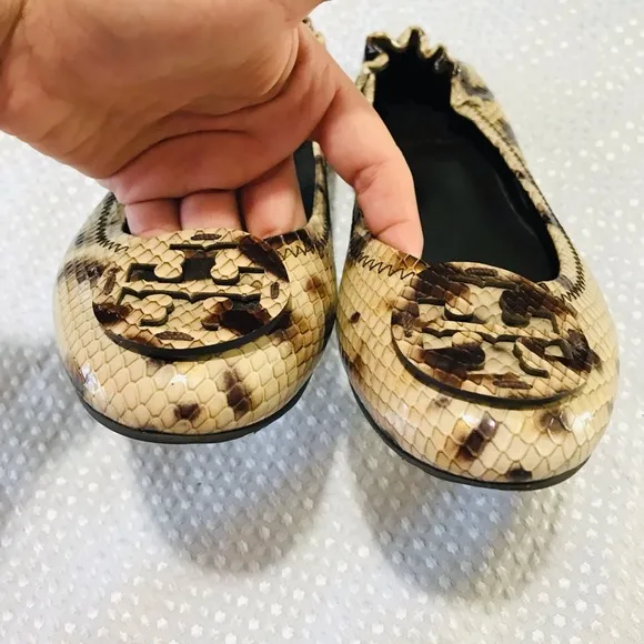 Tory Burch leopard patent leather flats