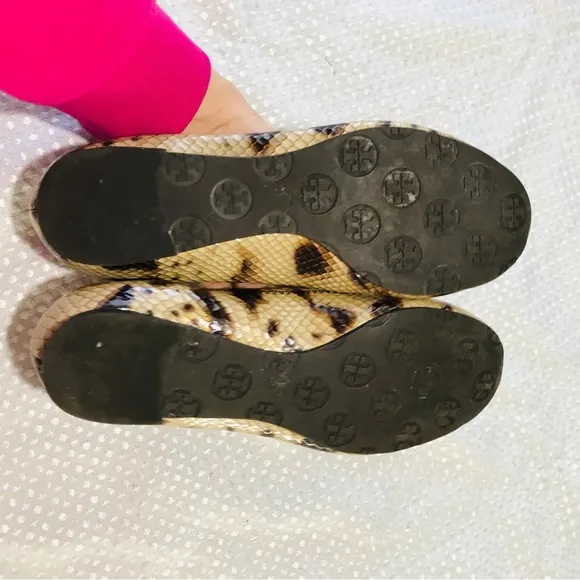 Tory Burch leopard patent leather flats
