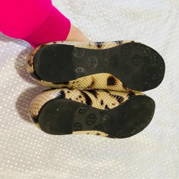 Tory Burch leopard patent leather flats