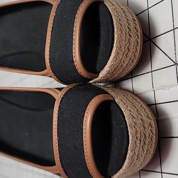 Tory Burch Majorca Canvas Wedge NEW Black Size 9.5