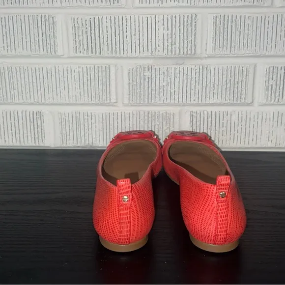 🆕Tory Burch Mini Miller Orange Leather Ballet Flats