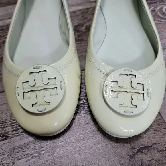 Tory Burch Minnie Travel Ballet Meadow Mist Size 7.5