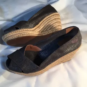 Tory Burch pewter Filipa 75 Mm Espadrille metallic