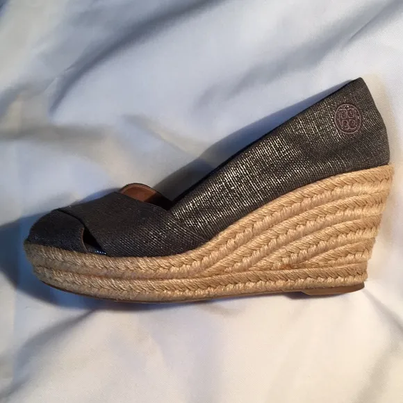 Tory Burch pewter Filipa 75 Mm Espadrille metallic